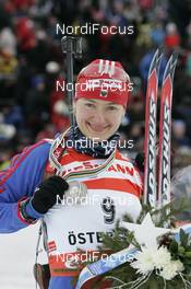 10.02.2008, Oestersund, Sweden (SWE): silver medal Ekaterina Iourieva (RUS) - IBU World Championchip of Biathlon, medal shooting - Oestersund (SWE). www.nordicfocus.com. c Furtner/NordicFocus. Every downloaded picture is fee-liable.