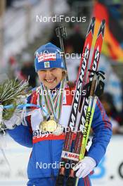 16.02.2008, Oestersund, Sweden (SWE): Ekaterina Iourieva (RUS) - IBU World Championchip of Biathlon, medal shooting - Oestersund (SWE). www.nordicfocus.com. c Manzoni/NordicFocus. Every downloaded picture is fee-liable.