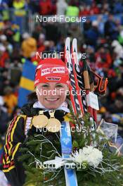 10.02.2008, Oestersund, Sweden (SWE): Andrea Henkel (GER) - IBU World Championchip of Biathlon, medal shooting - Oestersund (SWE). www.nordicfocus.com. c Manzoni/NordicFocus. Every downloaded picture is fee-liable.
