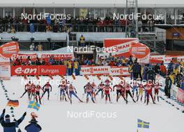16.02.2008, Oestersund, Sweden (SWE): feature, start - IBU World Championchip of Biathlon, relay men - Oestersund (SWE). www.nordicfocus.com. c Hemmersbach/NordicFocus. Every downloaded picture is fee-liable.
