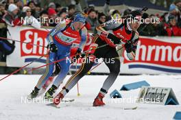 16.02.2008, Oestersund, Sweden (SWE): group, l-r: Bjoern Ferry (SWE), Alexander Wolf (GER)   - IBU World Championchip of Biathlon, relay men - Oestersund (SWE). www.nordicfocus.com. c Hemmersbach/NordicFocus. Every downloaded picture is fee-liable.