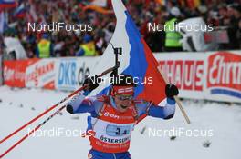 16.02.2008, Oestersund, Sweden (SWE): Maxim Tchoudov (RUS) - IBU World Championchip of Biathlon, relay men - Oestersund (SWE). www.nordicfocus.com. c Manzoni/NordicFocus. Every downloaded picture is fee-liable.