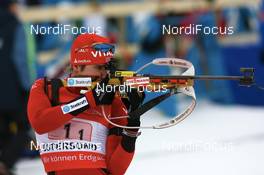 16.02.2008, Oestersund, Sweden (SWE): Emil Hegle Svendsen (NOR) - IBU World Championchip of Biathlon, relay men - Oestersund (SWE). www.nordicfocus.com. c Manzoni/NordicFocus. Every downloaded picture is fee-liable.