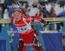 17.02.2008, Oestersund, Sweden (SWE): Tora Berger (NOR)  - IBU World Championchip of Biathlon, relay women - Oestersund (SWE). www.nordicfocus.com. c Hemmersbach/NordicFocus. Every downloaded picture is fee-liable.