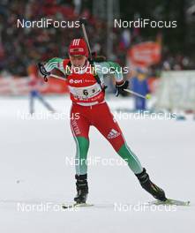 17.02.2008, Oestersund, Sweden (SWE): Olga Nazarova (BLR)  - IBU World Championchip of Biathlon, relay women - Oestersund (SWE). www.nordicfocus.com. c Hemmersbach/NordicFocus. Every downloaded picture is fee-liable.
