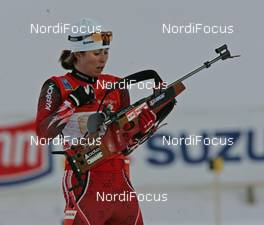 17.02.2008, Oestersund, Sweden (SWE): Megan Imrie (CAN) - IBU World Championchip of Biathlon, relay women - Oestersund (SWE). www.nordicfocus.com. c Hemmersbach/NordicFocus. Every downloaded picture is fee-liable.