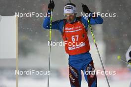 03.12.2008, Oestersund, Sweden (SWE): Vincent Defrasne (FRA), Rossignol, Rottefella, One Way, Odlo - IBU world cup biathlon, individual men, Oestersund (SWE). www.nordicfocus.com. © Manzoni/NordicFocus. Every downloaded picture is fee-liable.