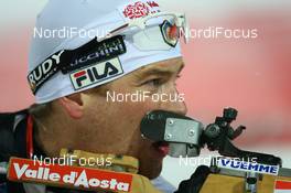 03.12.2008, Oestersund, Sweden (SWE): Rene Laurent Vuillermoz (ITA) - IBU world cup biathlon, individual men, Oestersund (SWE). www.nordicfocus.com. © Manzoni/NordicFocus. Every downloaded picture is fee-liable.