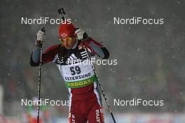 03.12.2008, Oestersund, Sweden (SWE): Janis Berzins (LAT), Madshus, Rottefella - IBU world cup biathlon, individual men, Oestersund (SWE). www.nordicfocus.com. © Manzoni/NordicFocus. Every downloaded picture is fee-liable.