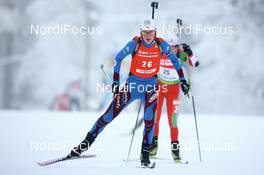 07.12.2008, Oestersund, Sweden (SWE): Sandrine Bailly (FRA), Madshus, Rottefella, Swix, Odlo - IBU world cup biathlon, pursuit women, Oestersund (SWE). www.nordicfocus.com. © Manzoni/NordicFocus. Every downloaded picture is fee-liable.