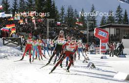 14.12.2008, Hochfilzen, Austria (AUT): start of the race - IBU world cup biathlon, relay men, Hochfilzen (AUT). www.nordicfocus.com. © Furtner/NordicFocus. Every downloaded picture is fee-liable.