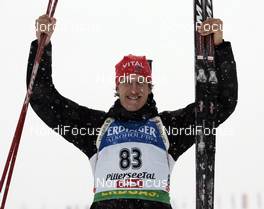 20.12.2008, Hochfilzen, Austria (AUT): Lars Berger (NOR), Madshus, Rottefella, Odlo  - IBU world cup biathlon, sprint men, Hochfilzen (AUT). www.nordicfocus.com. © Felgenhauer/NordicFocus. Every downloaded picture is fee-liable.