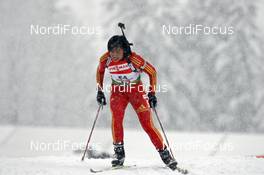 20.12.2008, Hochfilzen, Austria (AUT): Chaoqing Song (CHN), Swix, adidas  - IBU world cup biathlon, sprint women, Hochfilzen (AUT). www.nordicfocus.com. © Felgenhauer/NordicFocus. Every downloaded picture is fee-liable.