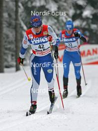 02.01.08, Nove Mesto, Czech Republic (CZE): Riitta Liisa Roponen (FIN), behind Alena Prochazkova (SVK)  - FIS world cup cross-country, tour de ski, 10 km women, Nove Mesto (CZE). www.nordicfocus.com. c Hemmersbach/NordicFocus. Every downloaded picture is fee-liable.