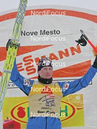 02.01.08, Nove Mesto, Czech Republic (CZE): Lukas Bauer (CZE), winner, current leader Tour de Ski - FIS world cup cross-country, tour de ski, 15 km men, Nove Mesto (CZE). www.nordicfocus.com. c Hemmersbach/NordicFocus. Every downloaded picture is fee-liable.