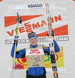 04.01.08, Asiago, Italy (ITA): Virpi Kuitunen (FIN), current leader Toru de Ski - FIS world cup cross-country, tour de ski, individual sprint, Asiago (ITA). www.nordicfocus.com. c Hemmersbach/NordicFocus. Every downloaded picture is fee-liable.