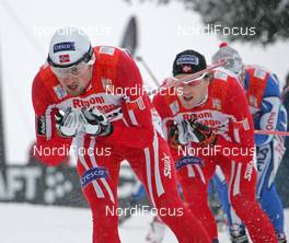 04.01.08, Asiago, Italy (ITA): group, l-r Petter Northug (NOR), Jens Arne Svartedal (NOR)  - FIS world cup cross-country, tour de ski, individual sprint, Asiago (ITA). www.nordicfocus.com. c Hemmersbach/NordicFocus. Every downloaded picture is fee-liable.