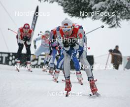 04.01.08, Asiago, Italy (ITA): group, in front Ville Nousiainen (FIN)  - FIS world cup cross-country, tour de ski, individual sprint, Asiago (ITA). www.nordicfocus.com. c Hemmersbach/NordicFocus. Every downloaded picture is fee-liable.