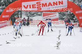 04.01.08, Asiago, Italy (ITA): group, l-r Charlotte Kalla (SWE), Justyna Kowalczyk (POL), Olga Rotcheva (RUS), Natalia Korosteleva (RUS)  - FIS world cup cross-country, tour de ski, individual sprint, Asiago (ITA). www.nordicfocus.com. c Hemmersbach/NordicFocus. Every downloaded picture is fee-liable.