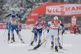 04.01.08, Asiago, Italy (ITA): group, in front Charlotte Kalla (SWE), behind Virpi Kuitunen (FIN), Natalia Korosteleva (RUS)  - FIS world cup cross-country, tour de ski, individual sprint, Asiago (ITA). www.nordicfocus.com. c Hemmersbach/NordicFocus. Every downloaded picture is fee-liable.