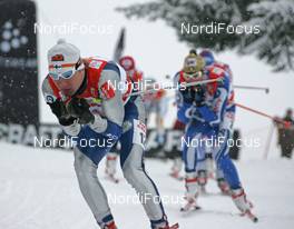 04.01.08, Asiago, Italy (ITA): group, l-r Ville Nousiainen (FIN), Christian Zorzi (ITA)  - FIS world cup cross-country, tour de ski, individual sprint, Asiago (ITA). www.nordicfocus.com. c Hemmersbach/NordicFocus. Every downloaded picture is fee-liable.