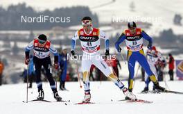 06.01.08, Val di Fiemme, Italy (ITA): l-r: Nikolay Chebotko (KAZ), Marcus Hellner (SWE), Roman Leybyuk (UKR)  - FIS world cup cross-country, tour de ski, final climb men, Val di Fiemme (ITA). www.nordicfocus.com. c Felgenhauer/NordicFocus. Every downloaded picture is fee-liable.