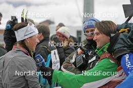 06.01.08, Val di Fiemme, Italy (ITA): feature, Stefanie Boehler (GER), interview ARD - FIS world cup cross-country, tour de ski, final climb women, Val di Fiemme (ITA). www.nordicfocus.com. c Hemmersbach/NordicFocus. Every downloaded picture is fee-liable.