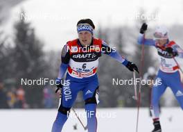 06.01.08, Val di Fiemme, Italy (ITA): Natalia Korosteleva (RUS)  - FIS world cup cross-country, tour de ski, final climb women, Val di Fiemme (ITA). www.nordicfocus.com. c Felgenhauer/NordicFocus. Every downloaded picture is fee-liable.