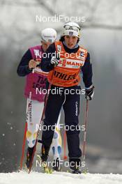 09.02.2008, Otepaeae, Estland (EST): Charlotte Kalla (SWE) wax testing on the track - FIS world cup cross-country, 10km women, Otepaeae (EST). www.nordicfocus.com. c Felgenhauer/NordicFocus. Every downloaded picture is fee-liable.