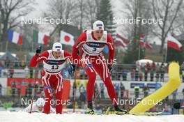 10.02.2008, Otepaeae, Estland (EST): l-r: Stein Vidar Thun (NOR), Ola Vigen Hattestad (NOR)  - FIS world cup cross-country, individual sprint, Otepaeae (EST). www.nordicfocus.com. c Felgenhauer/NordicFocus. Every downloaded picture is fee-liable.