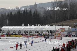 17.02.2008, Liberec, Czech Republic (CZE): ladies passing the venue of Vesec - FIS world cup cross-country,team sprint, Liberec (CZE). www.nordicfocus.com. c Felgenhauer/NordicFocus. Every downloaded picture is fee-liable.