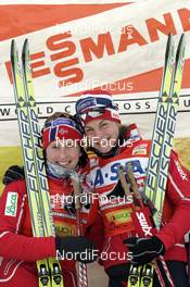 17.02.2008, Liberec, Czech Republic (CZE): l-r: Marit Bjoergen (NOR), Astrid Jacobsen (NOR)  - FIS world cup cross-country,team sprint, Liberec (CZE). www.nordicfocus.com. c Felgenhauer/NordicFocus. Every downloaded picture is fee-liable.