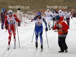 17.02.2008, Liberec, Czech Republic (CZE): l-r: Simen Oestensen (NOR), Vassili Rotchev (RUS)  - FIS world cup cross-country,team sprint, Liberec (CZE). www.nordicfocus.com. c Felgenhauer/NordicFocus. Every downloaded picture is fee-liable.