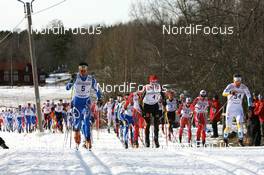 23.02.2008, Falun, Sweden (SWE): Pietro Piller Cottrer (ITA) leads the field - FIS world cup cross-country, pursuit men, Falun (SWE). www.nordicfocus.com. c Manzoni/NordicFocus. Every downloaded picture is fee-liable.