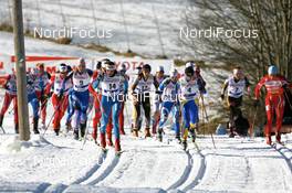 23.02.2008, Falun, Sweden (SWE): Petra Majdic (SLO) leads the field - FIS world cup cross-country, pursuit women, Falun (SWE). www.nordicfocus.com. c Manzoni/NordicFocus. Every downloaded picture is fee-liable.