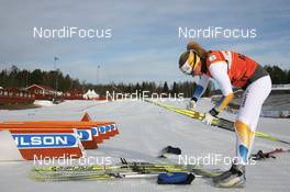 22.02.2008, Falun, Sweden (SWE): athlete prepares for training - FIS world cup cross-country, training and venue - Falun (SWE). www.nordicfocus.com. c Manzoni/NordicFocus. Every downloaded picture is fee-liable.