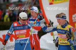 05.03.2008, Drammen, Norway (NOR): l-r: Petra Majdic (SLO), Virpi Kuitunen (FIN) - FIS world cup cross-country, individual sprint, Drammen (NOR). www.nordicfocus.com. c Manzoni/NordicFocus. Every downloaded picture is fee-liable.