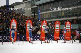 05.03.2008, Drammen, Norway (NOR): l-r: Kirsi Peraelae (FIN), Mona-Lisa Malvalehto (FIN), Manuela Henkel (GER), Agneta Aasheim (NOR), Nobuko Fukuda (JPN) - FIS world cup cross-country, individual sprint, Drammen (NOR). www.nordicfocus.com. c Manzoni/NordicFocus. Every downloaded picture is fee-liable.