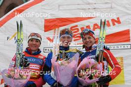 05.03.2008, Drammen, Norway (NOR): l-r: Petra Majdic (SLO), Virpi Kuitunen (FIN), Astrid Jacobsen (NOR) - FIS world cup cross-country, individual sprint, Drammen (NOR). www.nordicfocus.com. c Manzoni/NordicFocus. Every downloaded picture is fee-liable.
