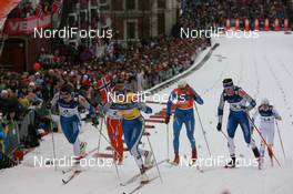 05.03.2008, Drammen, Norway (NOR): l-r: Aino Kaisa Saarinen (FIN), Virpi Kuitunen (FIN), Petra Majdic (SLO), Mona-Lisa Malvalehto (FIN) - FIS world cup cross-country, individual sprint, Drammen (NOR). www.nordicfocus.com. c Manzoni/NordicFocus. Every downloaded picture is fee-liable.