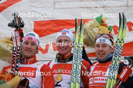 05.03.2008, Drammen, Norway (NOR): l-r: Jens Arne Svartedal (NOR), Ola Vigen Hattestad (NOR), Emil Joensson (SWE) - FIS world cup cross-country, individual sprint, Drammen (NOR). www.nordicfocus.com. c Manzoni/NordicFocus. Every downloaded picture is fee-liable.