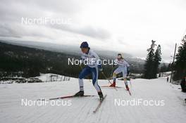 08.03.2008, Holmenkollen, Norway (NOR): Riitta Liisa Roponen (FIN) leads Anna Hansson (SWE) - FIS world cup cross-country, 30km women, Holmenkollen (NOR). www.nordicfocus.com. c Manzoni/NordicFocus. Every downloaded picture is fee-liable.