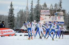 23.11.2008, Gaellivare, $weden (SWE): Last hand over - FIS world cup cross-country, relay men, Gaellivare (SWE). www.nordicfocus.com. © Manzoni/NordicFocus. Every downloaded picture is fee-liable.