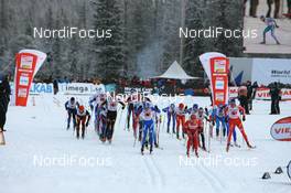23.11.2008, Gaellivare, $weden (SWE): Start - FIS world cup cross-country, relay men, Gaellivare (SWE). www.nordicfocus.com. © Manzoni/NordicFocus. Every downloaded picture is fee-liable.