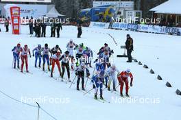 23.11.2008, Gaellivare, $weden (SWE): Start of the race - FIS world cup cross-country, relay women, Gaellivare (SWE). www.nordicfocus.com. © Manzoni/NordicFocus. Every downloaded picture is fee-liable.