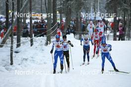 23.11.2008, Gaellivare, $weden (SWE): Larisa Kurkina (RUS), Fischer, Salomon, Swix, adidas leads the field - FIS world cup cross-country, relay women, Gaellivare (SWE). www.nordicfocus.com. © Manzoni/NordicFocus. Every downloaded picture is fee-liable.
