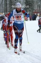 23.11.2008, Gaellivare, $weden (SWE): Karine Laurent Philippot (FRA), Rossignol, Rottefella, One Way, Odlo - FIS world cup cross-country, relay women, Gaellivare (SWE). www.nordicfocus.com. © Manzoni/NordicFocus. Every downloaded picture is fee-liable.