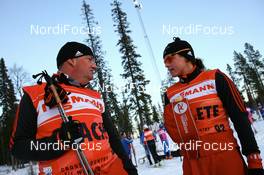 21.11.2008, Gaellivare, $weden (SWE): Markus Cramer (GER), headcoach cross-country team Swiss-Ski and Laurence Rochat (SUI), Rossignol, Rottefella, Exel, adidas - FIS world cup cross-country, training, Gaellivare (SWE). www.nordicfocus.com. © Manzoni/NordicFocus. Every downloaded picture is fee-liable.