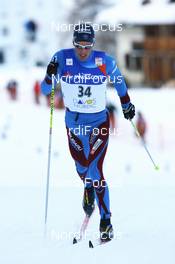 13.12.2008, Davos, Switzerland (SUI): Christophe Perrillat (FRA), Atomic, Salomon, One Way, Odlo  - FIS world cup cross-country, 15km men, Davos (SUI). www.nordicfocus.com. © Manzoni/NordicFocus. Every downloaded picture is fee-liable.