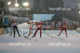 20.12.2008, Duesseldorf, Germany (GER): group (l-r): Fabio Pasini (ITA), Fischer, Salomon, One Way, Ola Vigen Hattestad (NOR), Fischer, Rottefella, Swix, Eligius Tambornino (SUI), Madshus, Rottefella, Alpina, Swix, adidas  - FIS world cup cross-country, individual sprint, Duesseldorf. www.nordicfocus.com. © Hemmersbach/NordicFocus. Every downloaded picture is fee-liable.